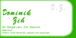 dominik zih business card